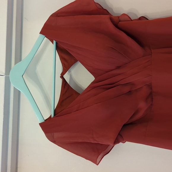 NWT Azazie Rylee Bridesmaids Dress A16 in Terracotta - Picture 3 of 6